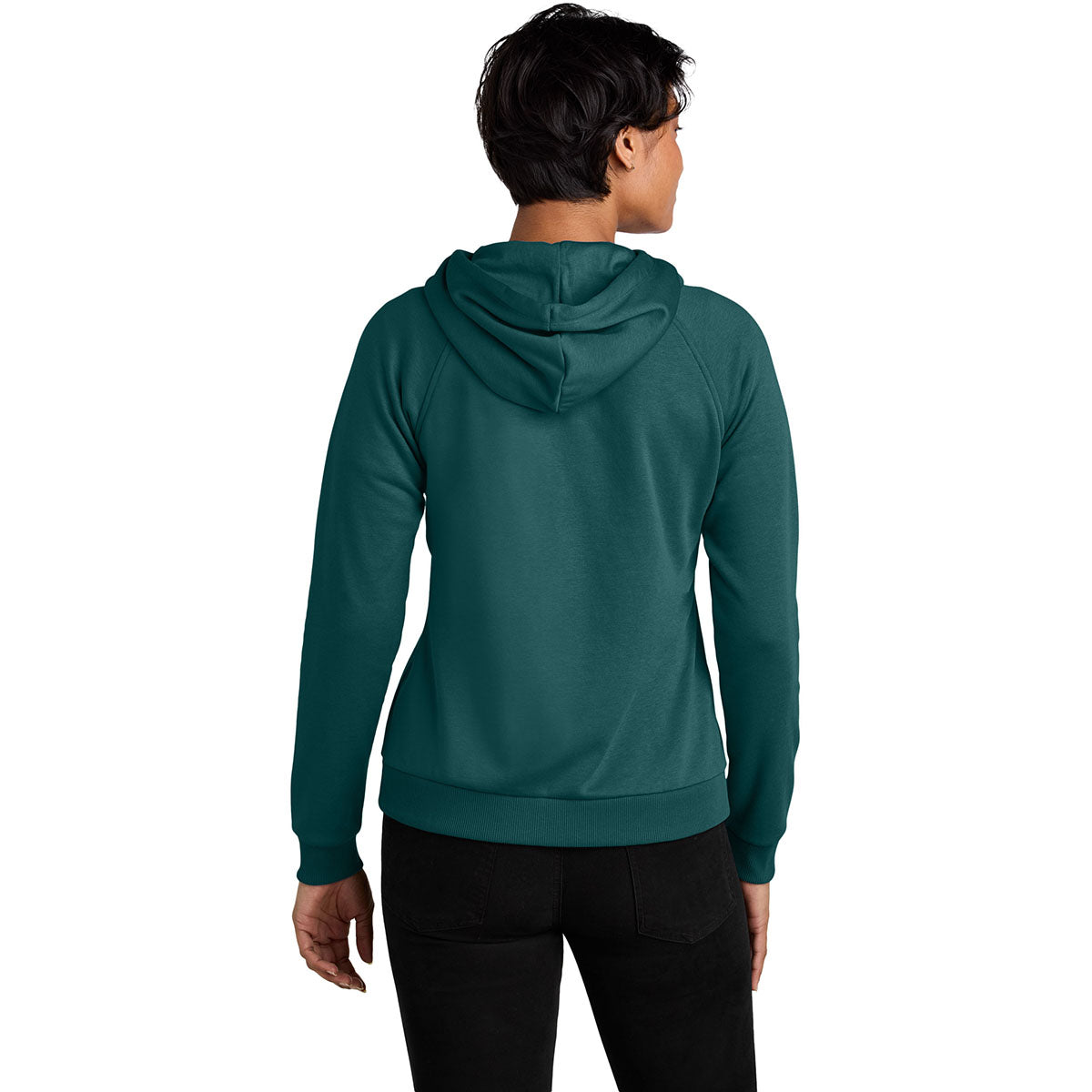 Allmade Women's Deep Sea Green Organic CVC Fleece Full-Zip Hoodie
