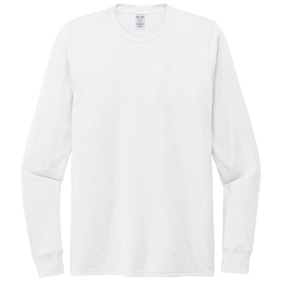 Allmade Unisex Bright white Tri-Blend Long Sleeve Tee