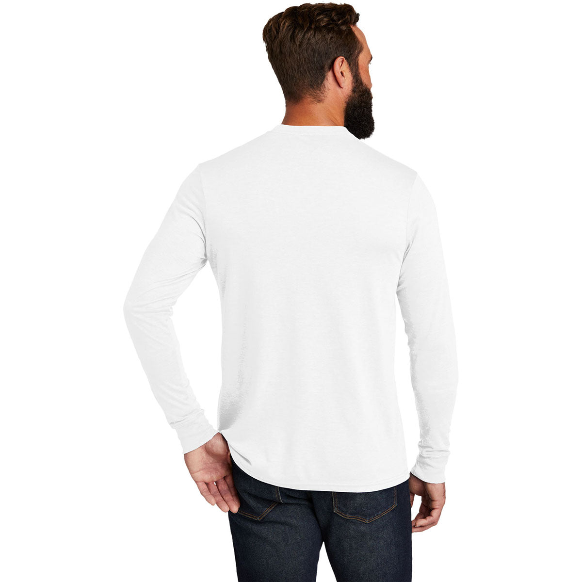 Allmade Unisex Bright white Tri-Blend Long Sleeve Tee