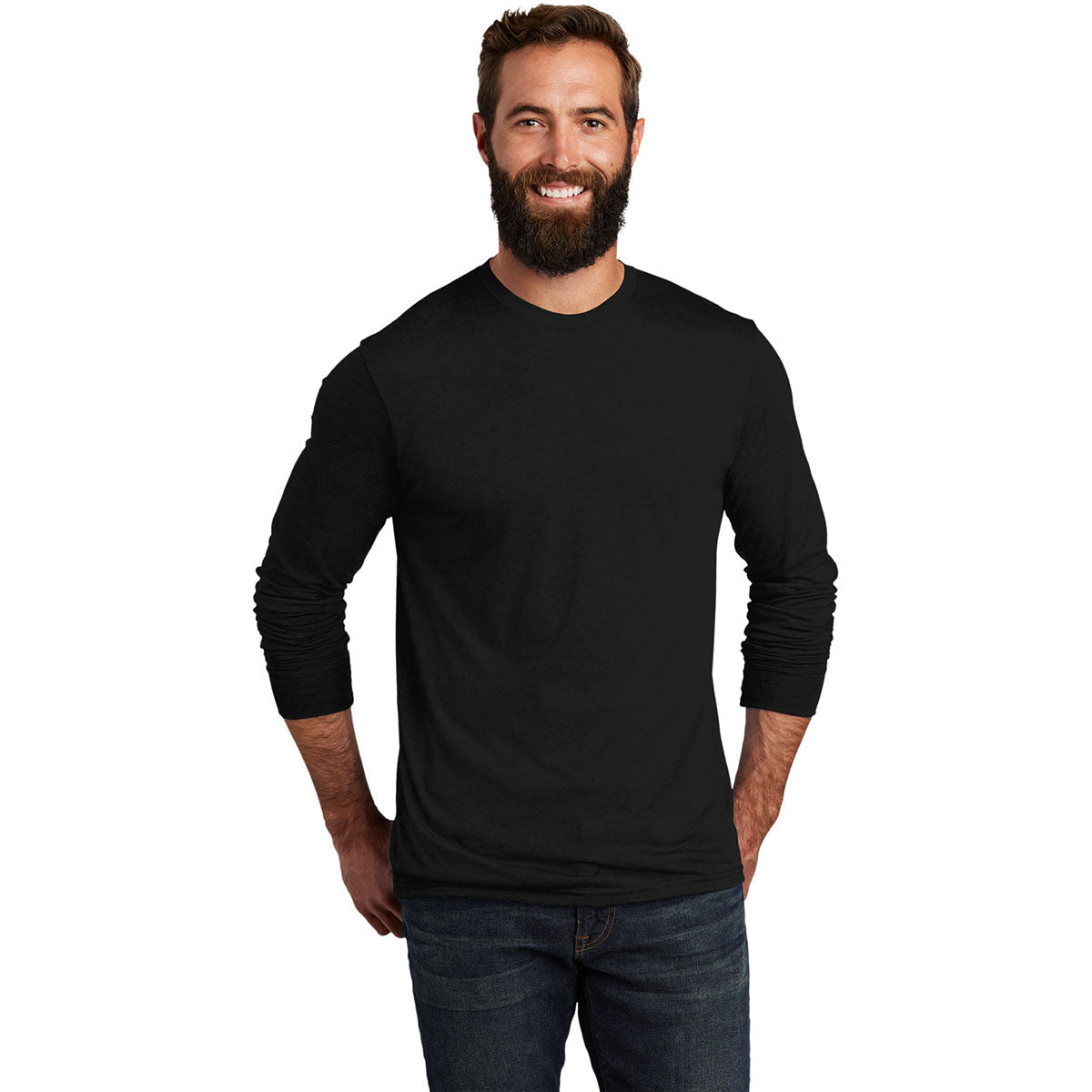 Allmade Unisex Deep Black Tri-Blend Long Sleeve Tee