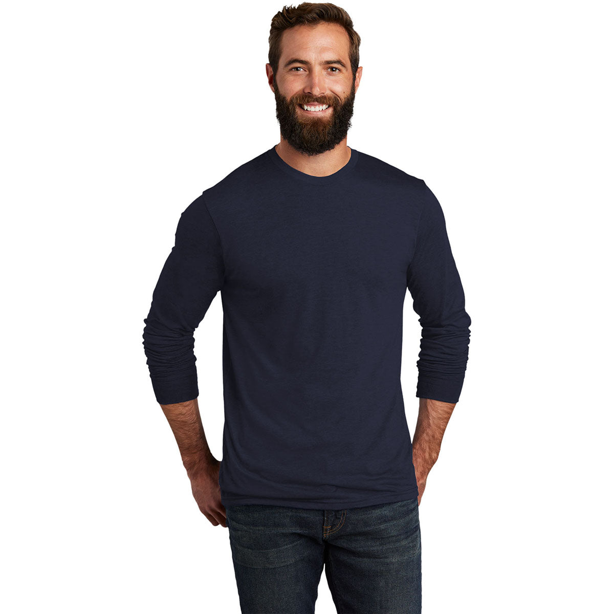 Allmade Unisex Night Sky Navy Tri-Blend Long Sleeve Tee