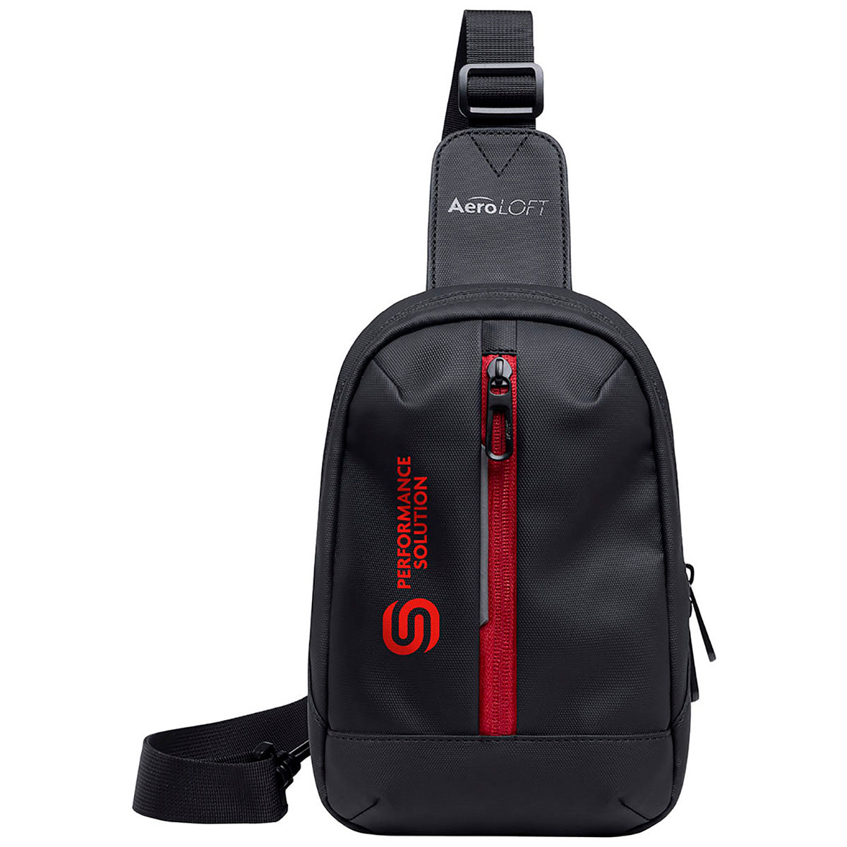 AeroLOFT Black/Red Shuttle Crossbody Bag