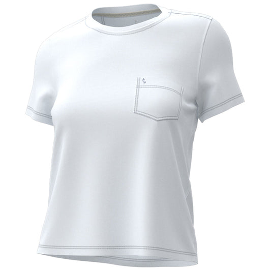 A. PUTNAM Women's Bright White Pocket Tee