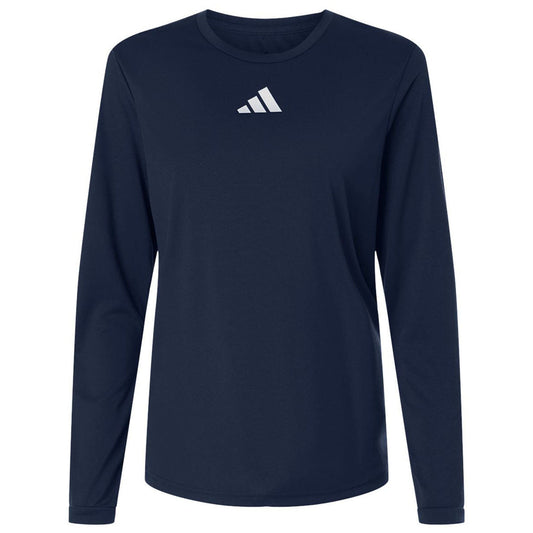 Adidas Women's Team Navy Blue/White Pregame Long Sleeve T-Shirt