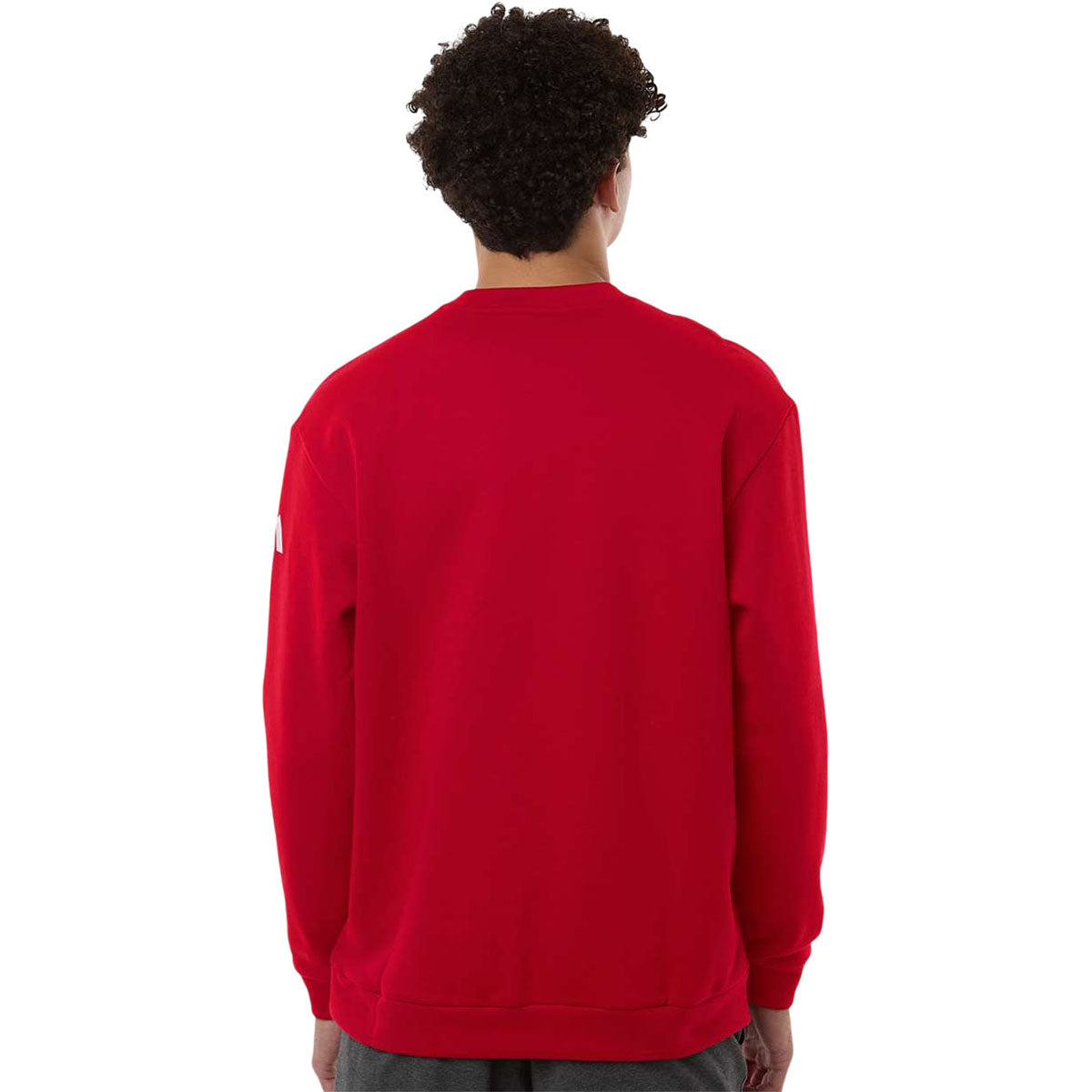 Adidas Men's Team Power Red/White Fleece Crewneck Sweatshirt