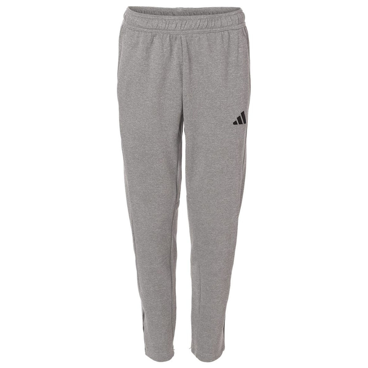 Adidas Men's Medium Grey Heather Game & Go Fleece 3-Bar Sweatpants