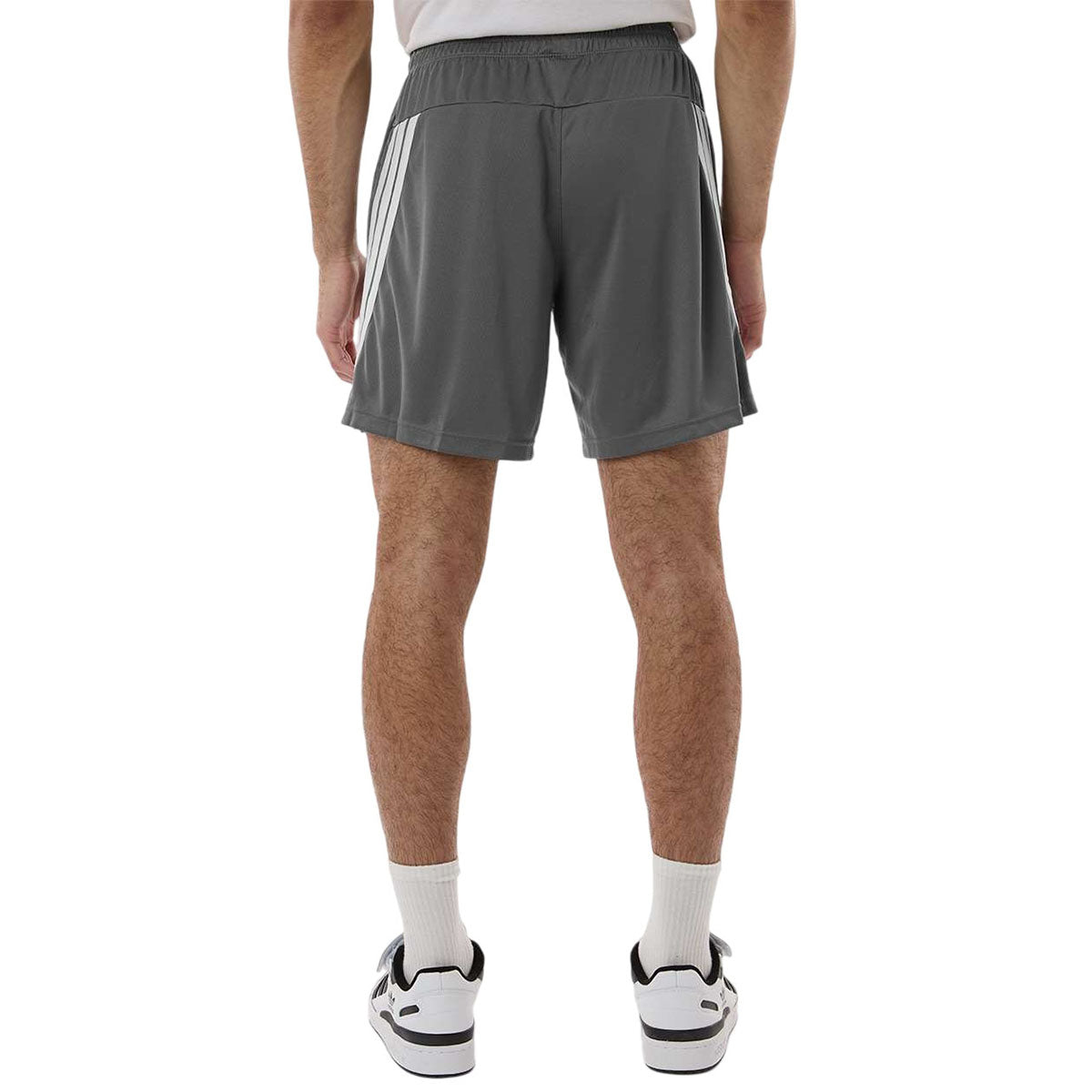 Adidas Men's Team Grey Four/White 3-Stripes 7" Shorts