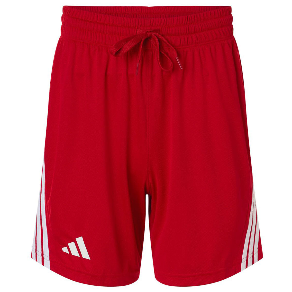 Adidas Men's Team Power Red/White 3-Stripes 7" Shorts