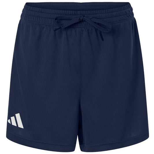 Adidas Women's Team Navy Blue/White 3-Stripes 3" Shorts