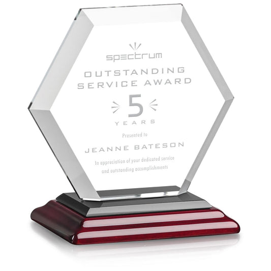 St. Regis Rosewood Barnett Award 4" x 4.25" x 3" - Laser Engraved