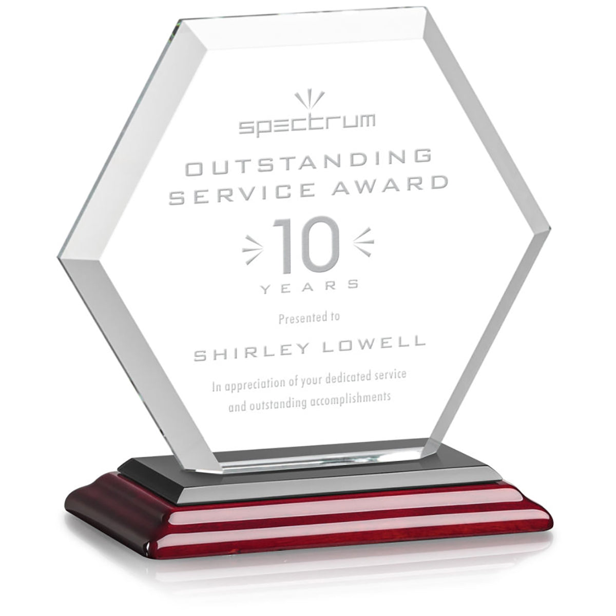 St. Regis Rosewood Barnett Award 5" x 5.25" x 3" - Laser Engraved