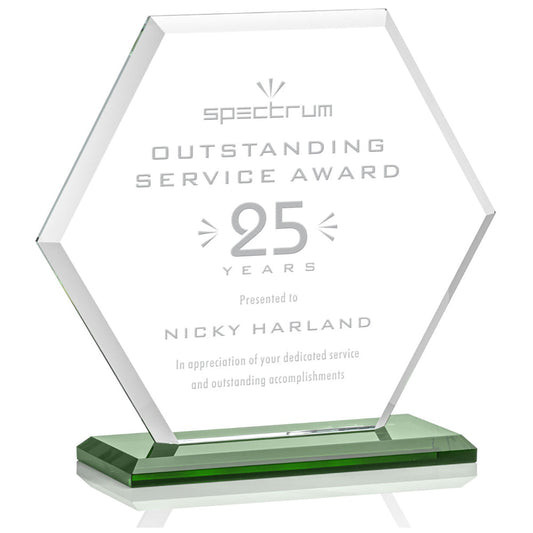 St. Regis Green Barnett Award 8" x 8.25" x 3" - Laser Engraved