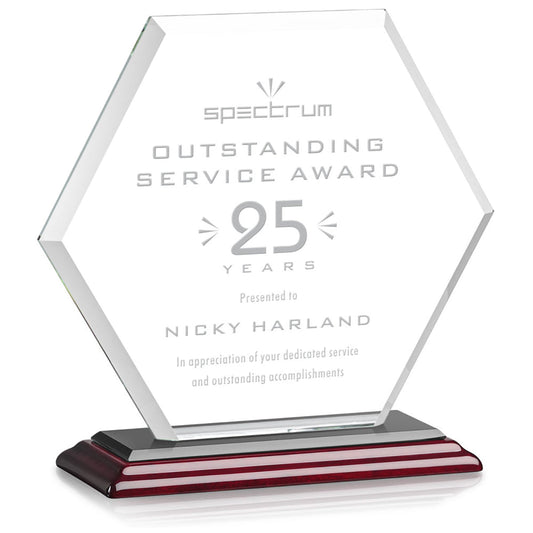 St. Regis Rosewood Barnett Award 8" x 8.25" x 3" - Laser Engraved