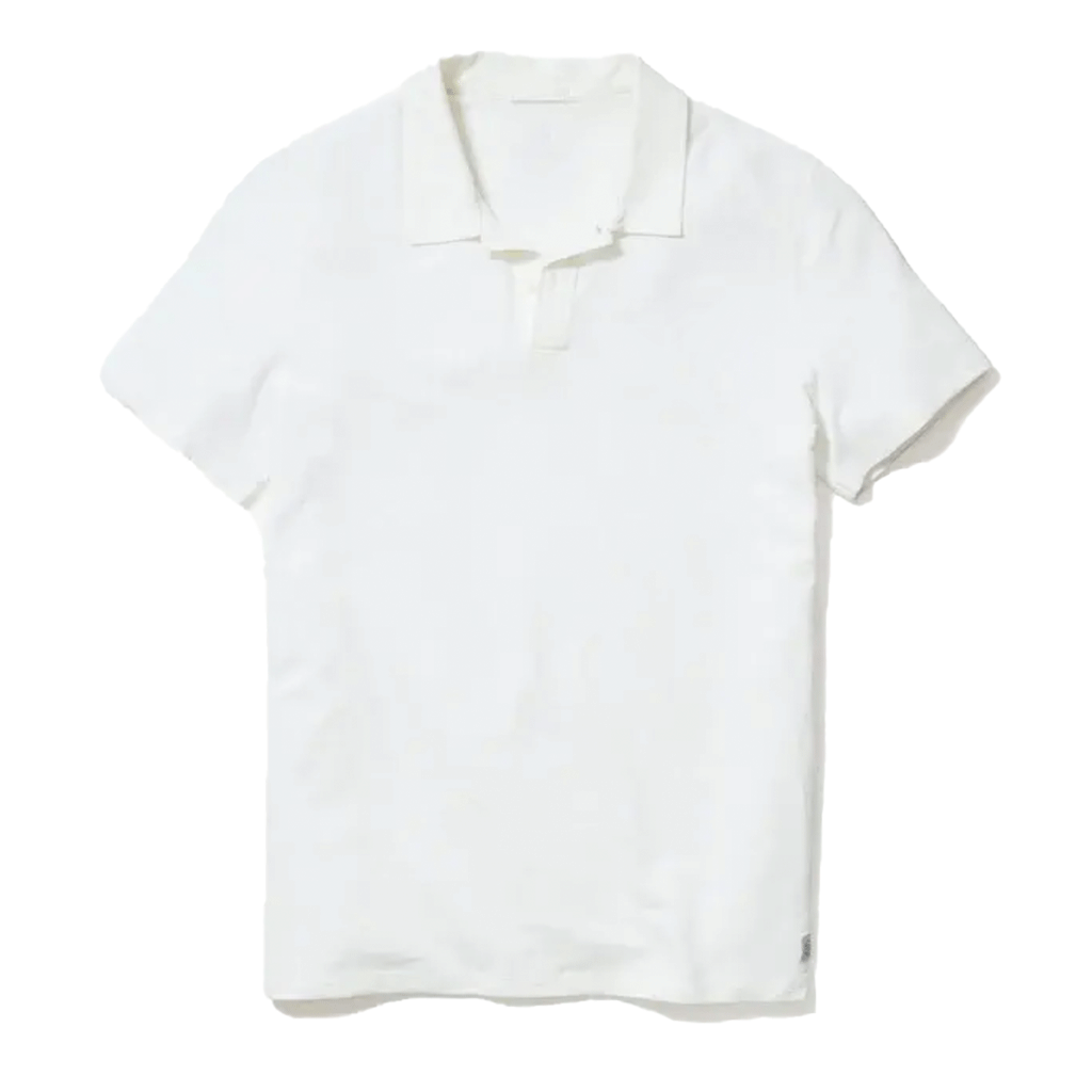 Marine Layer Unisex White Air Polo