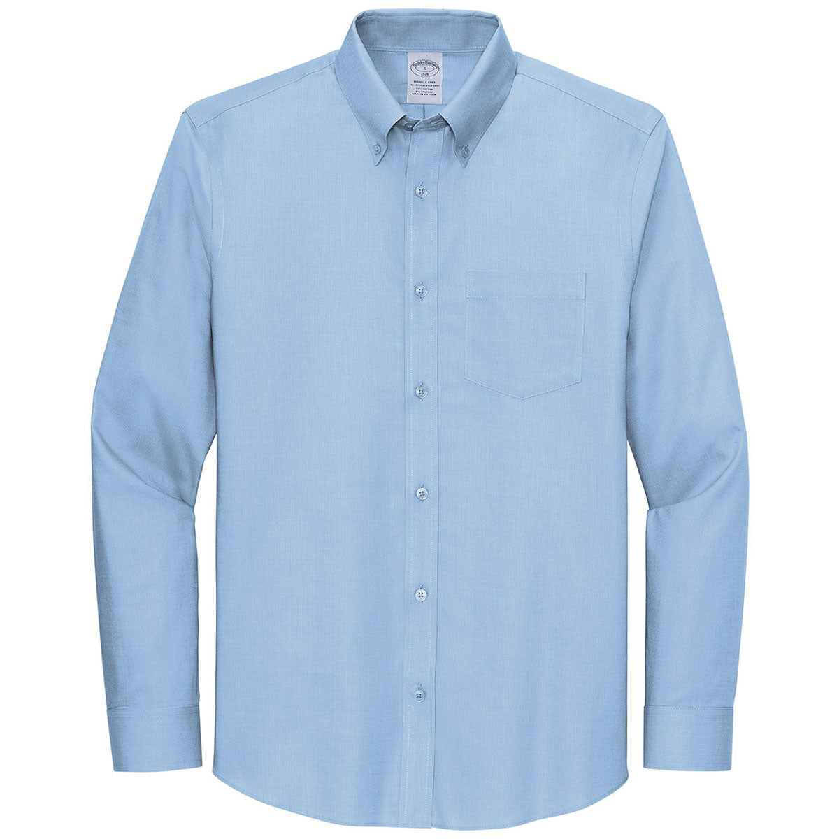 Brooks Brothers Men's Newport Blue Wrinkle-Free Stretch Nailhead Shirt