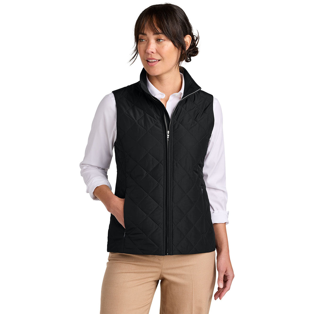 Brooks Brothers Women's Deep Black Quilted Vest