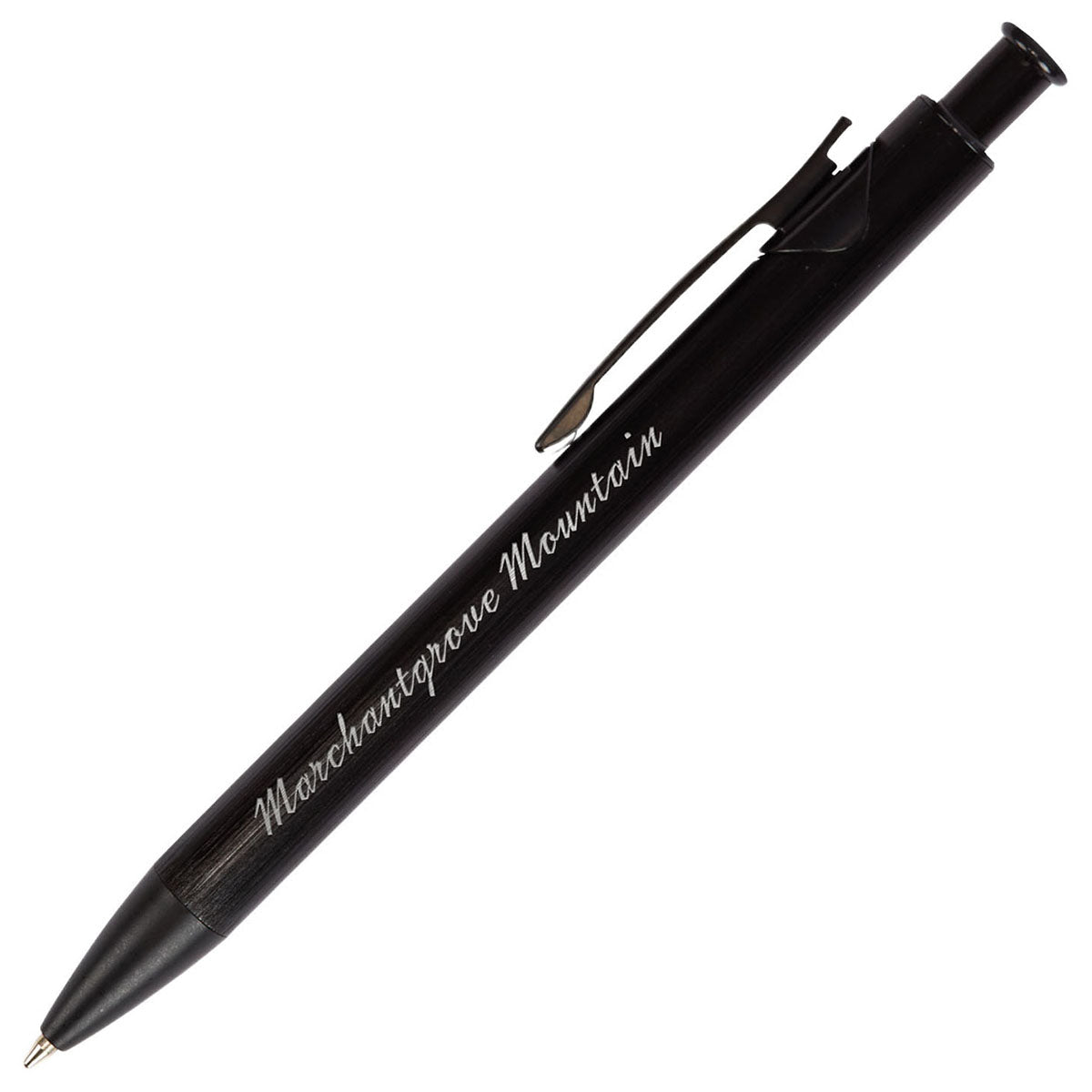 Logomark Black Illuminate Recycled Aluminum Plunge-Action Pen
