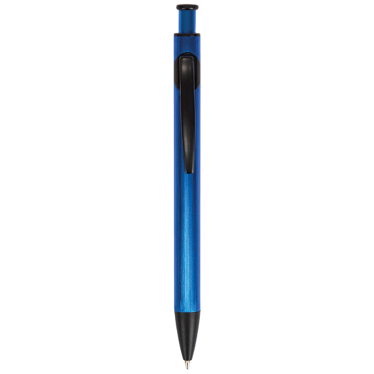Logomark Blue Illuminate Recycled Aluminum Plunge-Action Pen