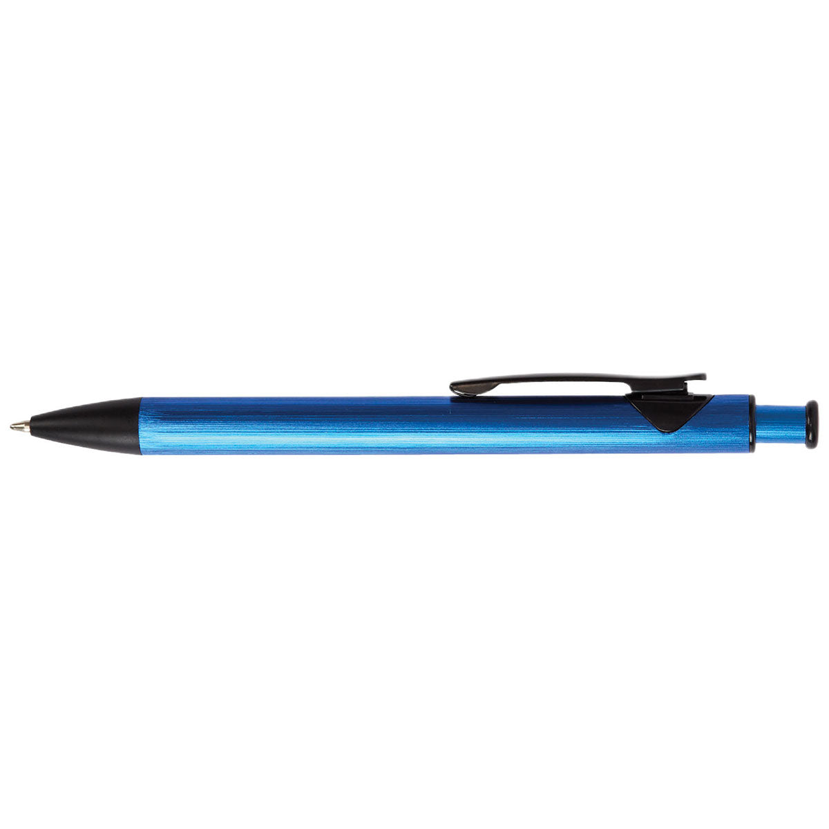 Logomark Blue Illuminate Recycled Aluminum Plunge-Action Pen