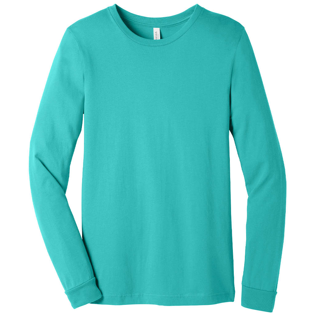 Bella + Canvas Unisex Teal Jersey Long Sleeve Tee