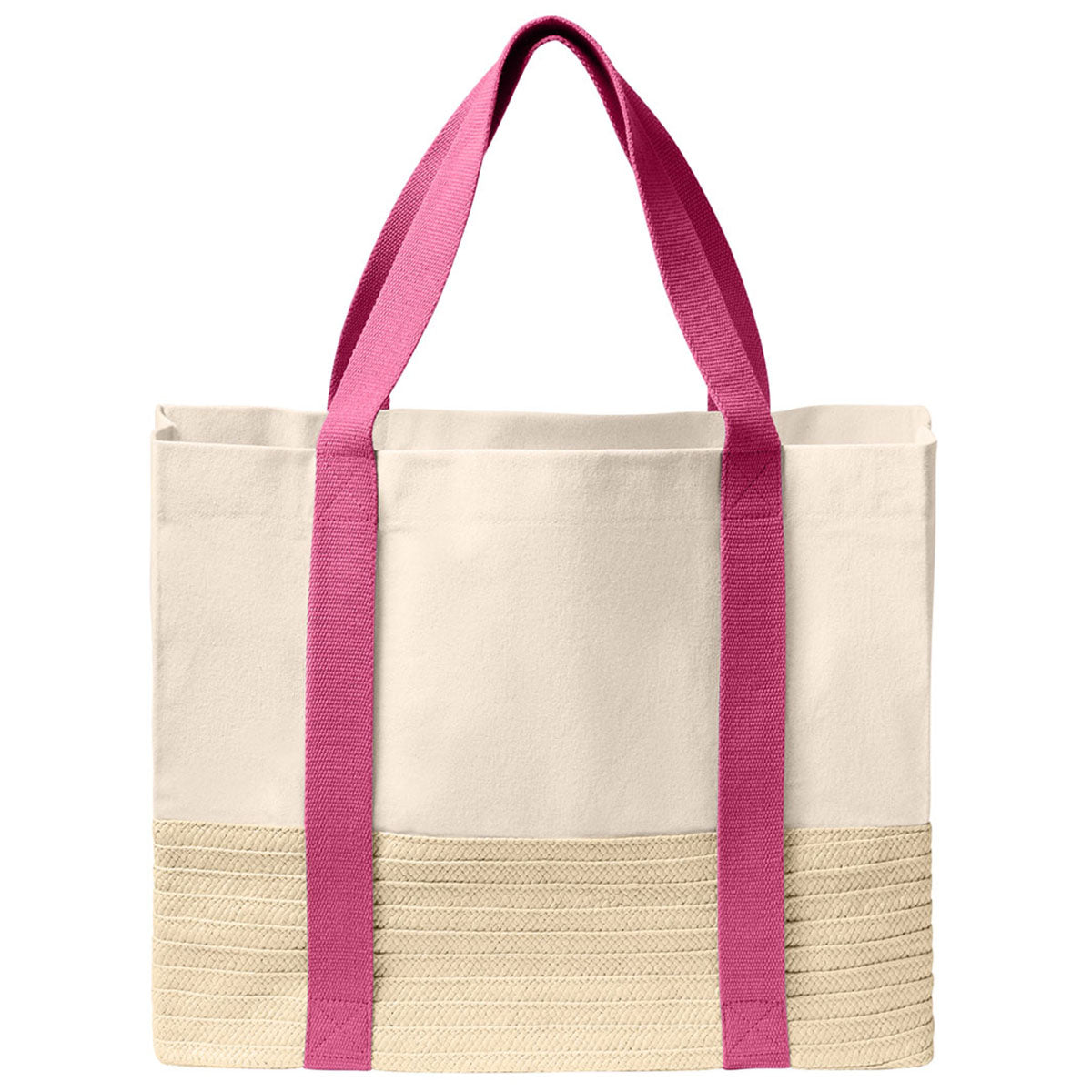 Port Authority Awareness Pink Straw Market Tote