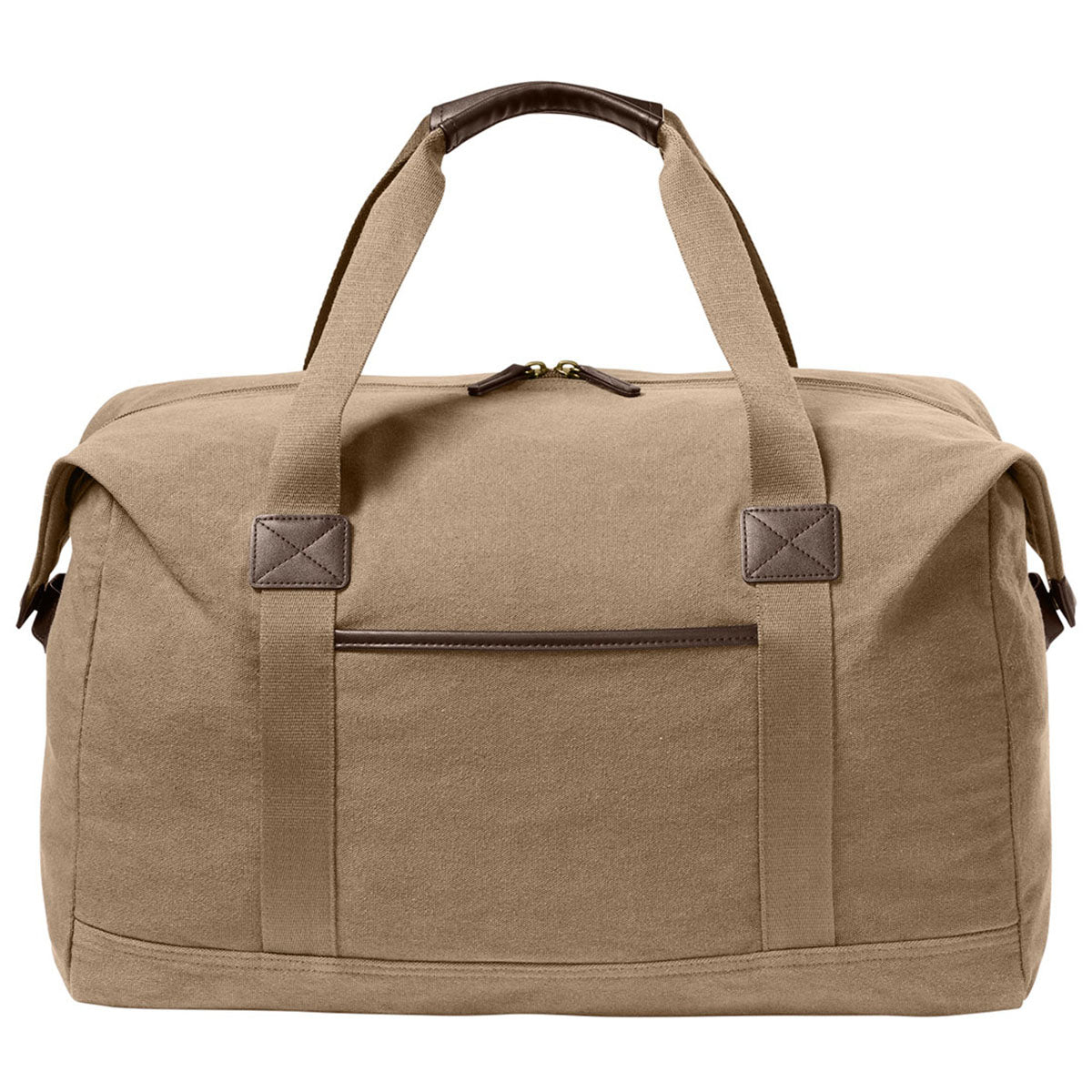 Port Authority Woodland Brown Washed Canvas Duffel
