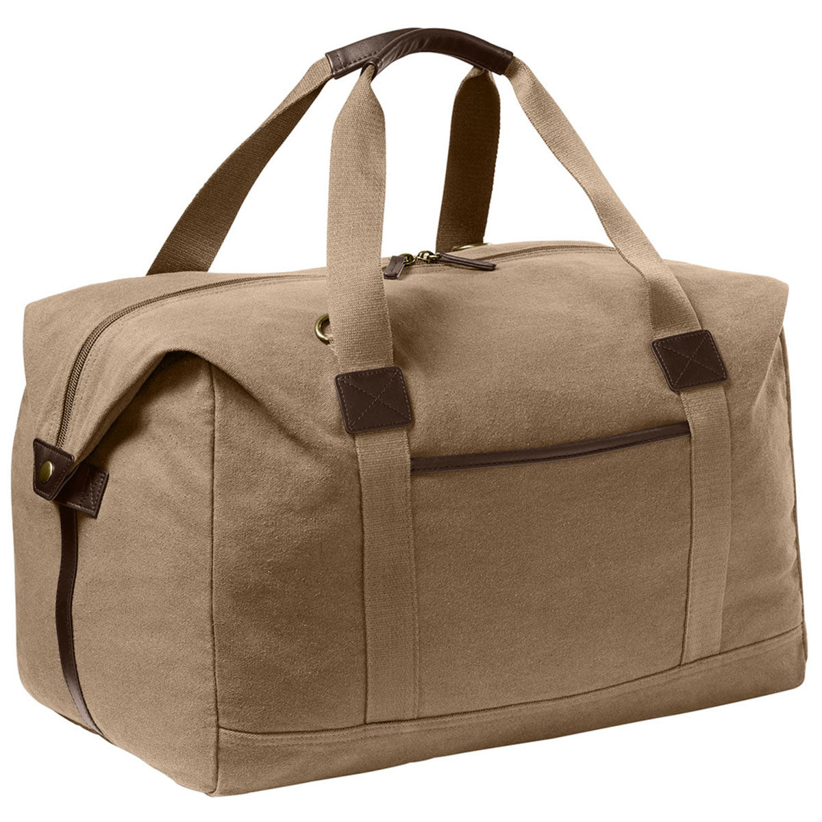 Port Authority Woodland Brown Washed Canvas Duffel