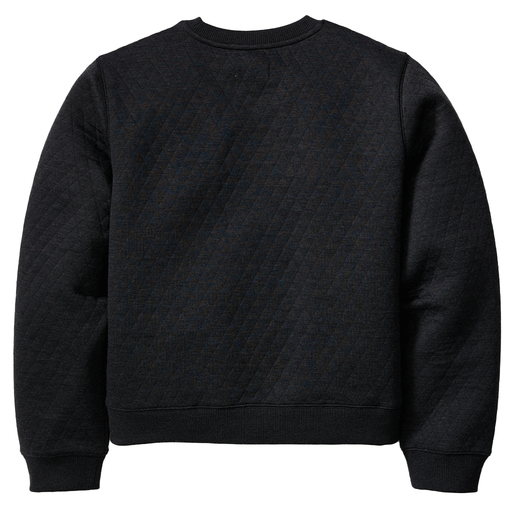 Marine Layer Women's Charcoal Corbet Quilted Crewneck