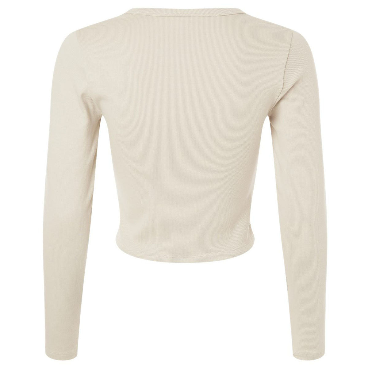 American Apparel Women's Bone Baby Rib Long Sleeve Cropped Tee