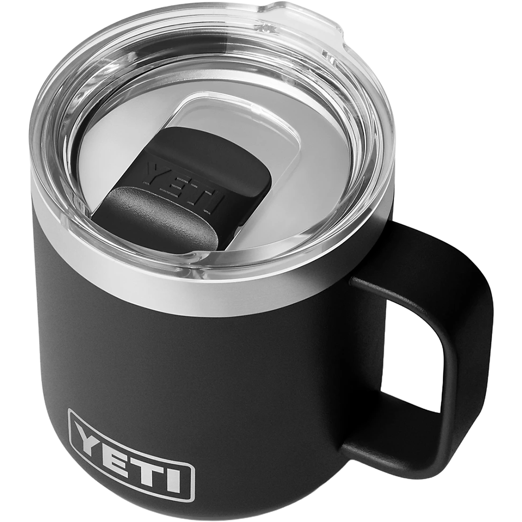 YETI Black Rambler 10 oz Stackable Mug with Durasip Ceramic Lining