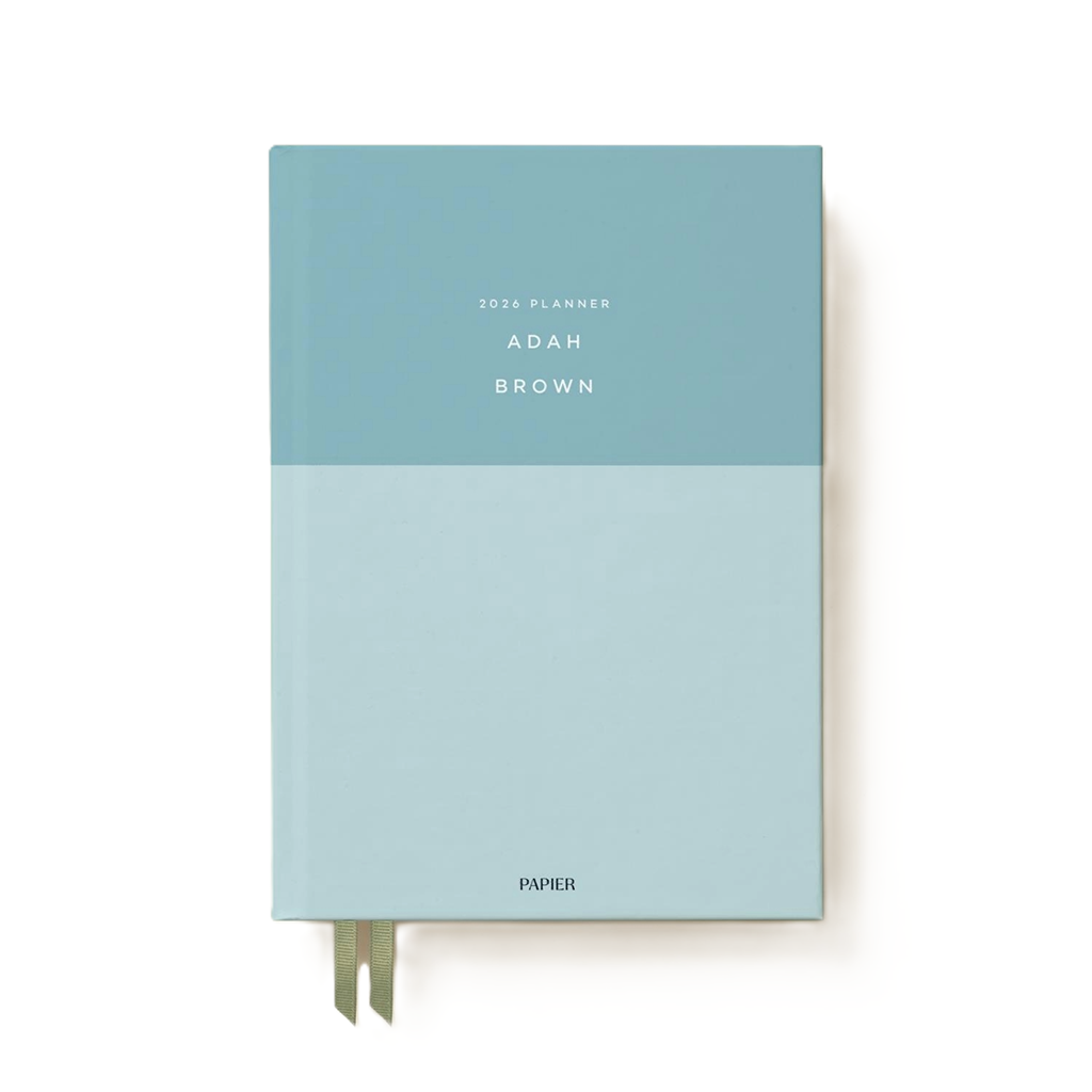 Papier Blue/Light Blue Colorblock Calendar Year Planner
