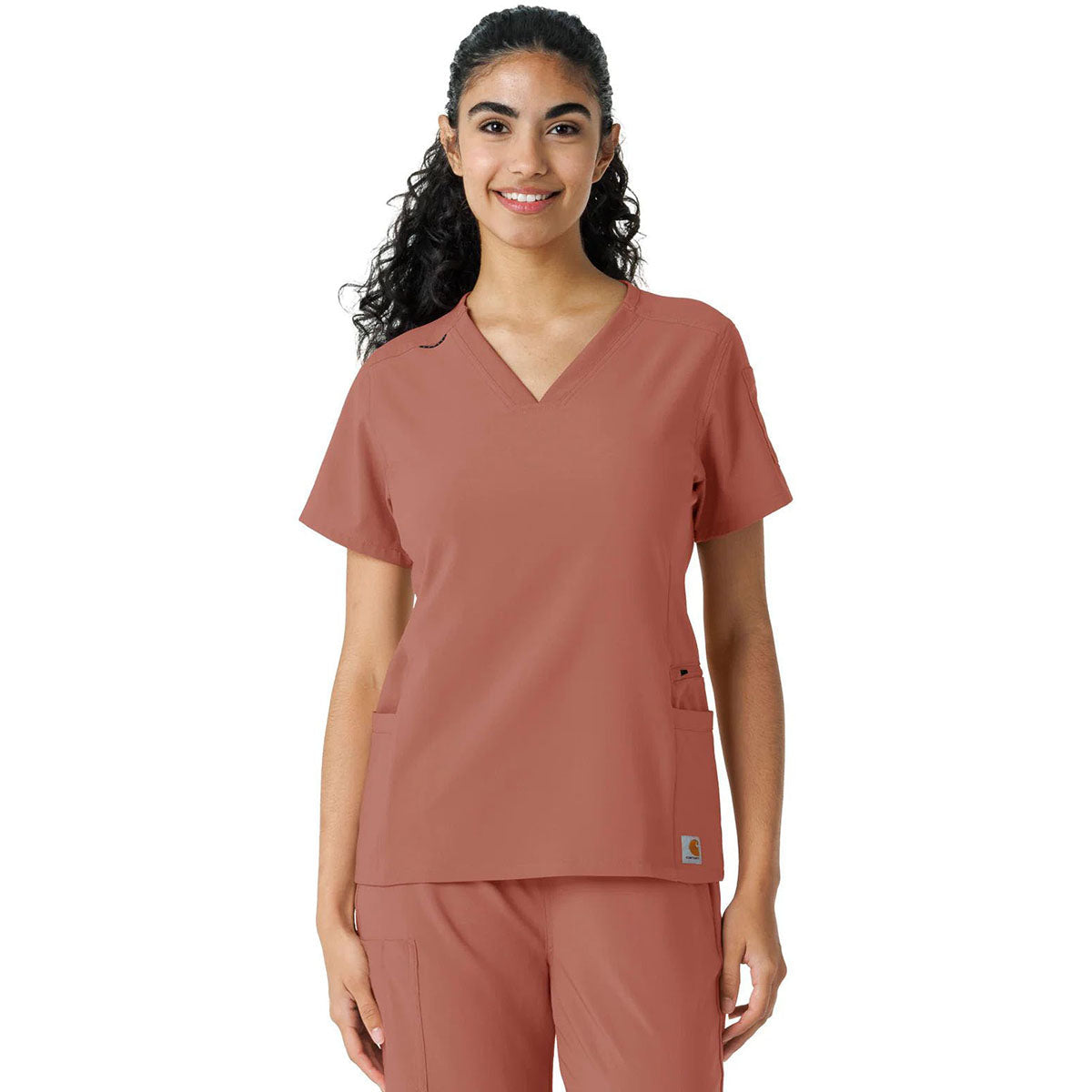 Carhartt Women's Wildrose Knit Panel Scrub Top