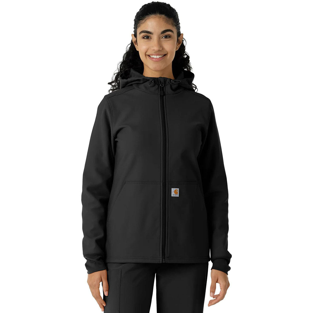 Carhartt Women's Black Four-Pocket Bonded Fleece Hoodie