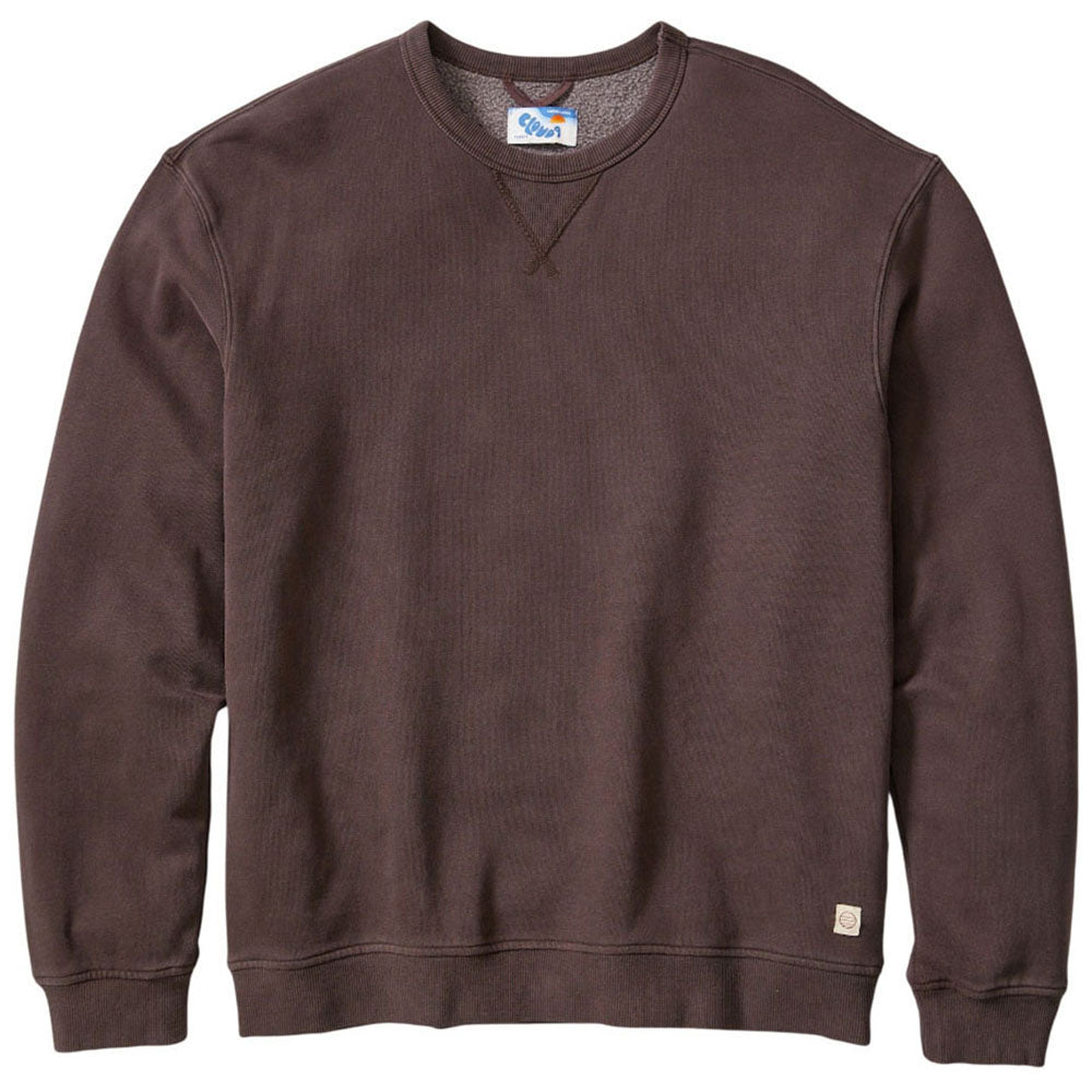 Marine Layer Men's Coffee Cloud 9 Fleece Relaxed Crewneck
