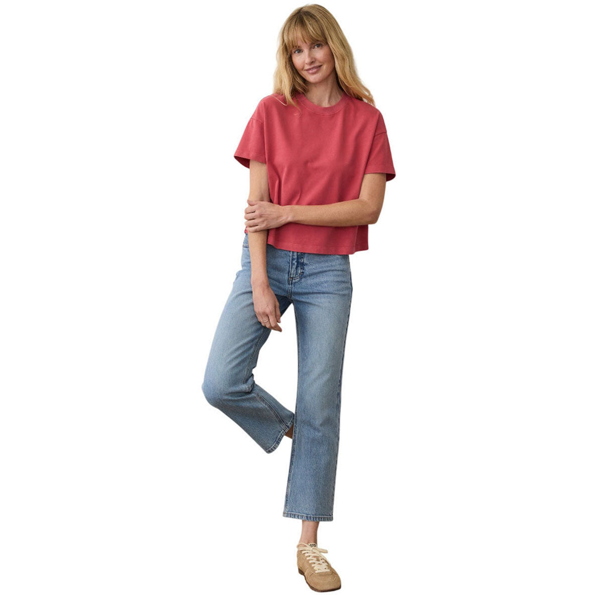 Marine Layer Women's Baked Apple Luxe Sueded Tee
