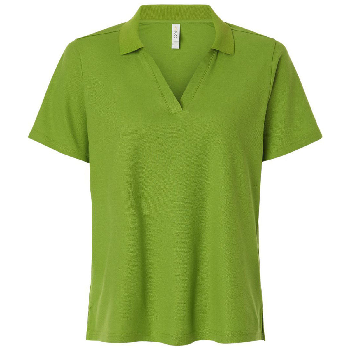 Core 365 Women's Acid Green Resolve CVC Performance Pique Polo