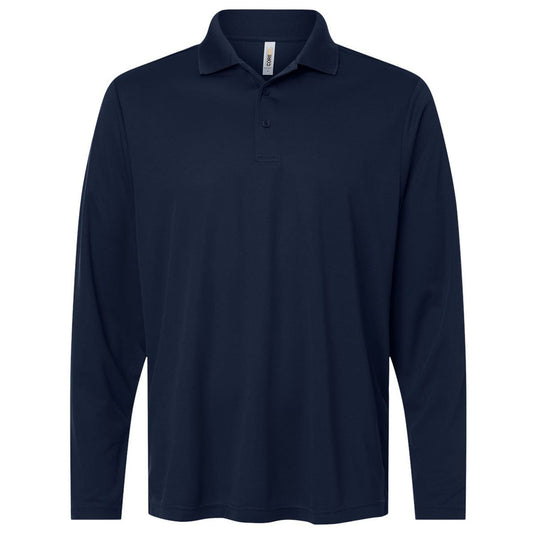 Core 365 Men's Classic Navy Nova Performance Long Sleeve Pique Polo
