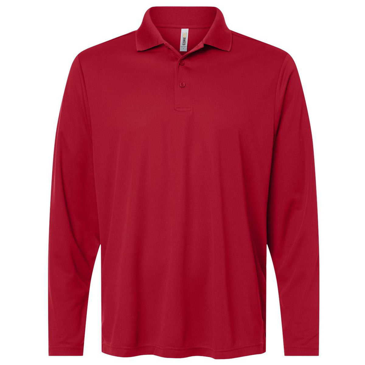 Core 365 Men's Classic Red Nova Performance Long Sleeve Pique Polo