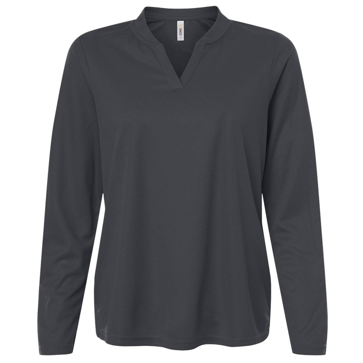 Core 365 Women's Carbon Nova Performance Long Sleeve Pique Polo