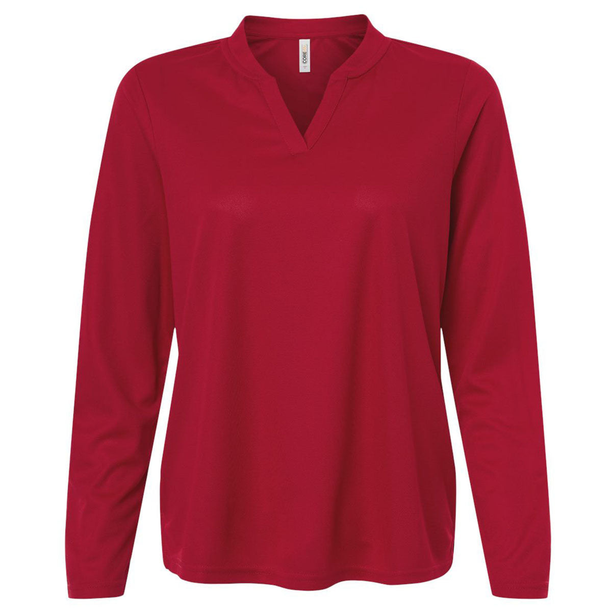 Core 365 Women's Classic Red Nova Performance Long Sleeve Pique Polo