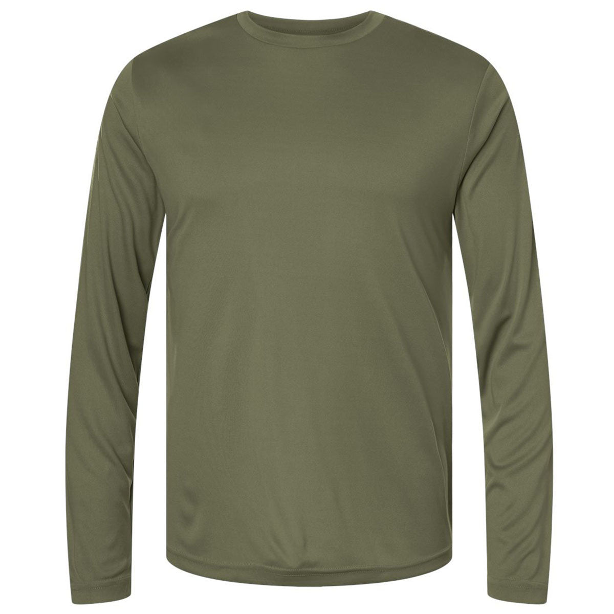 Core 365 Unisex Military Green Capital Long Sleeve Performance T-Shirt