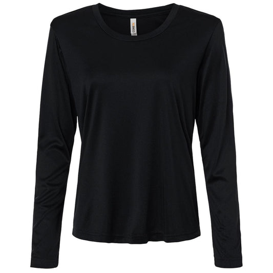 Core 365 Women's Black Capital Performance Long Sleeve T-Shirt