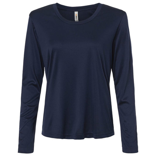 Core 365 Women's Classic Navy Capital Performance Long Sleeve T-Shirt