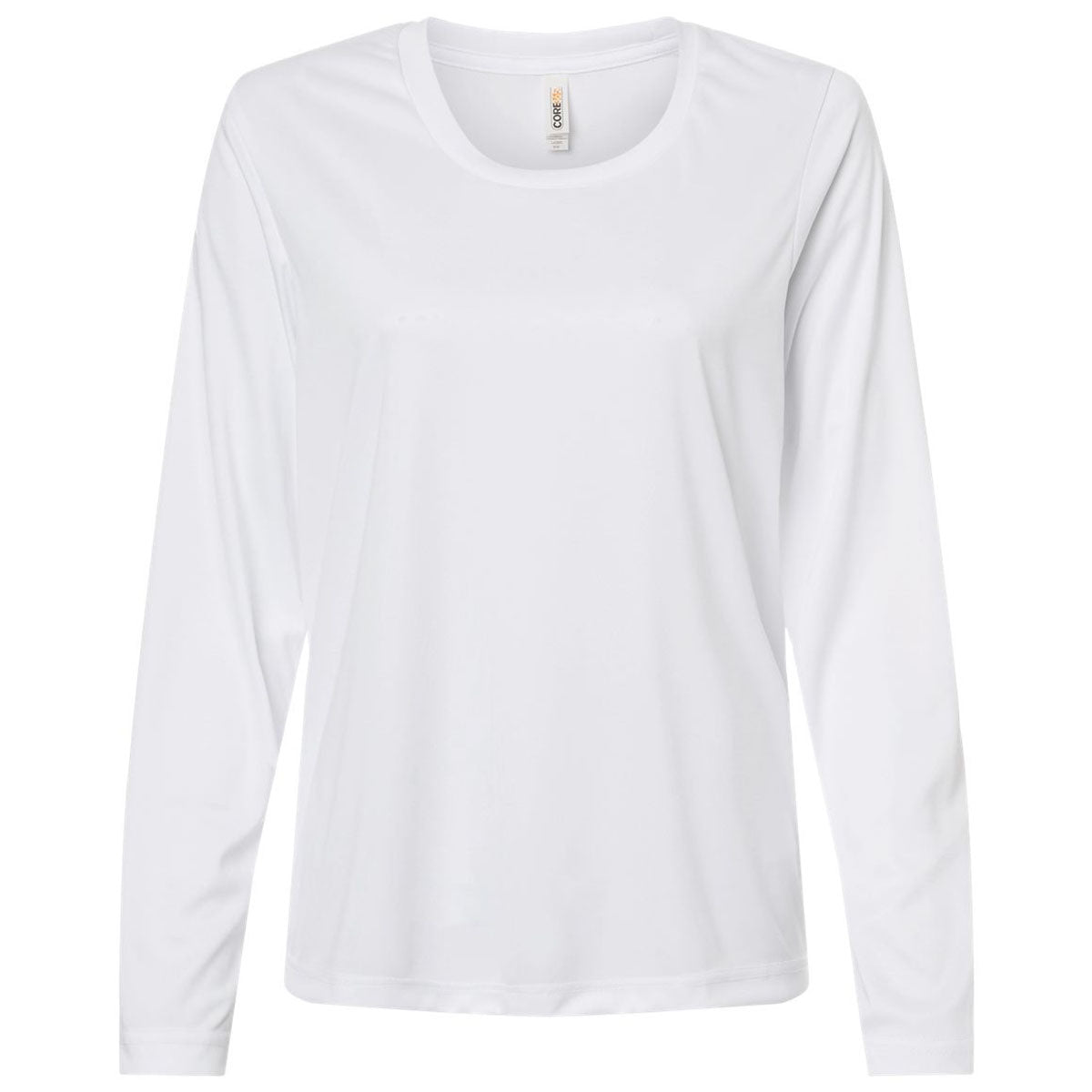Core 365 Women's White Capital Performance Long Sleeve T-Shirt