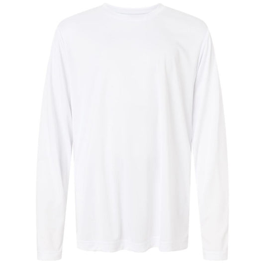 Core 365 Youth White Capital Performance Long Sleeve T-Shirt