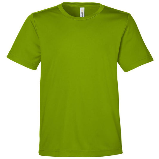 Core 365 Youth Acid Green Capital Performance T-Shirt