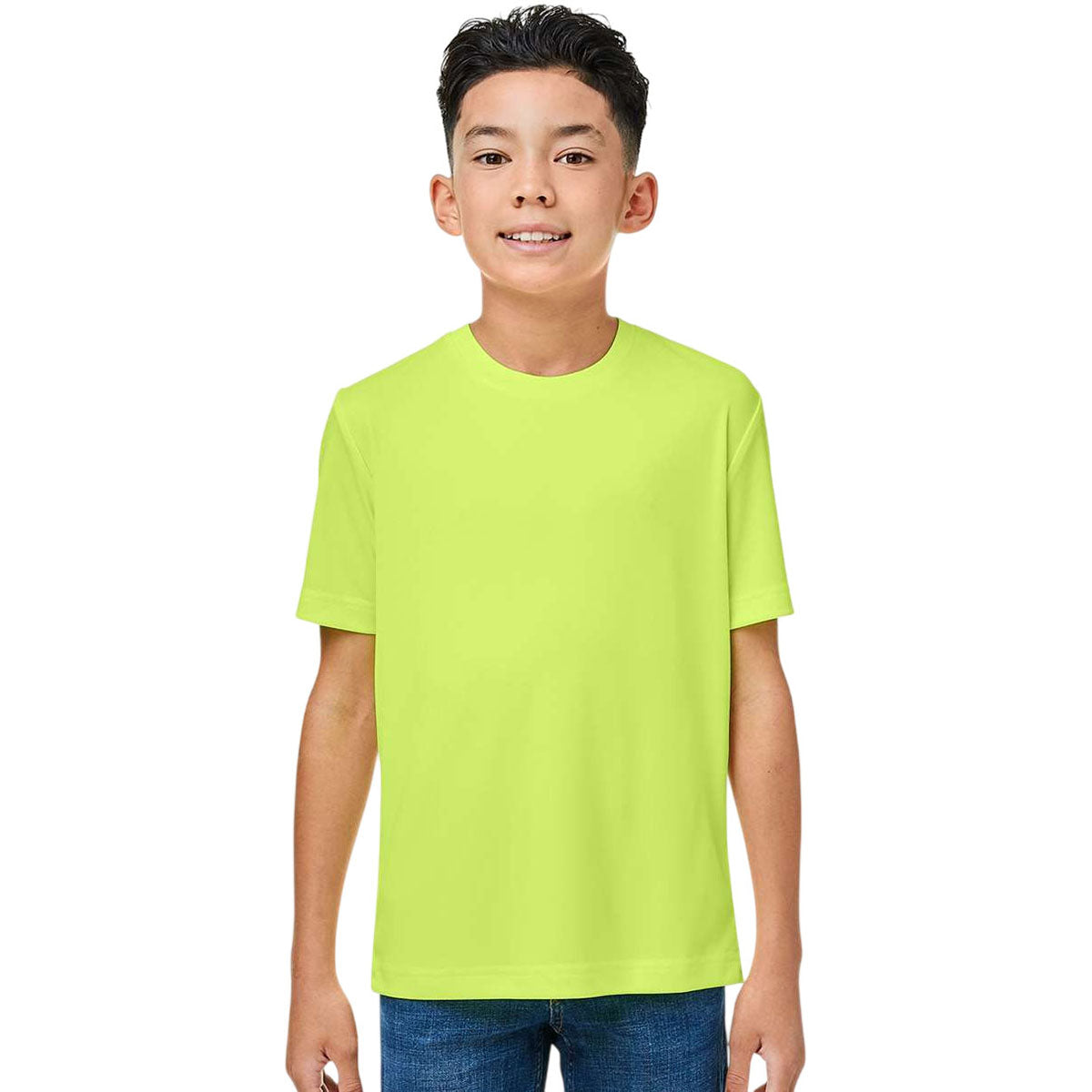 Core 365 Youth Safety Yellow Capital Performance T-Shirt