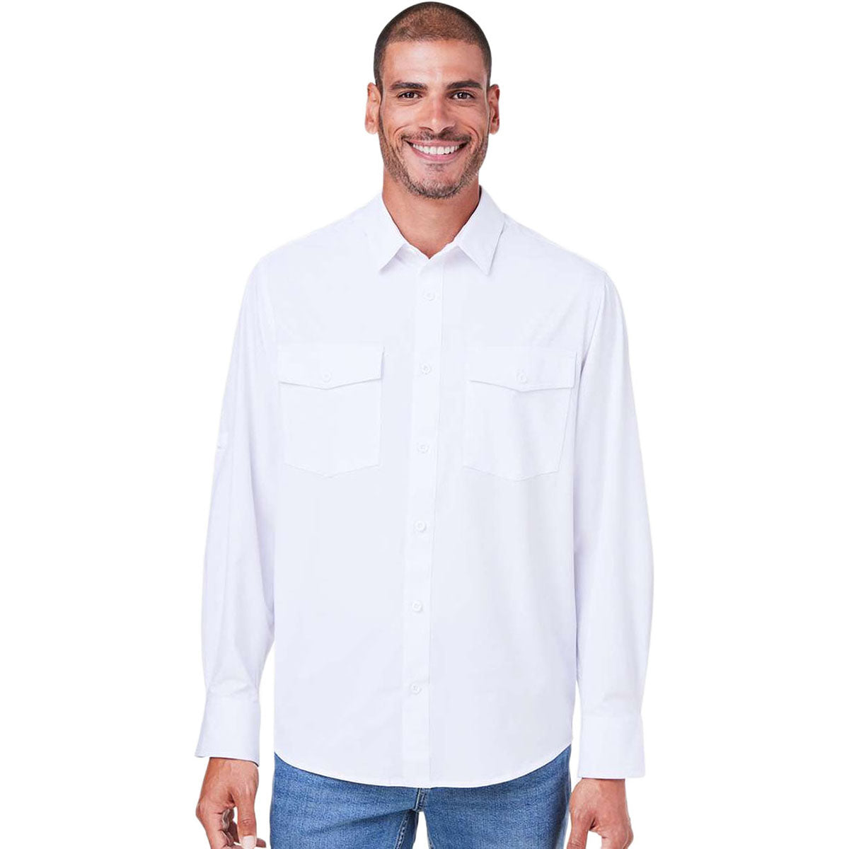 Core 365 Men's White Ultra UVP Marina Shirt