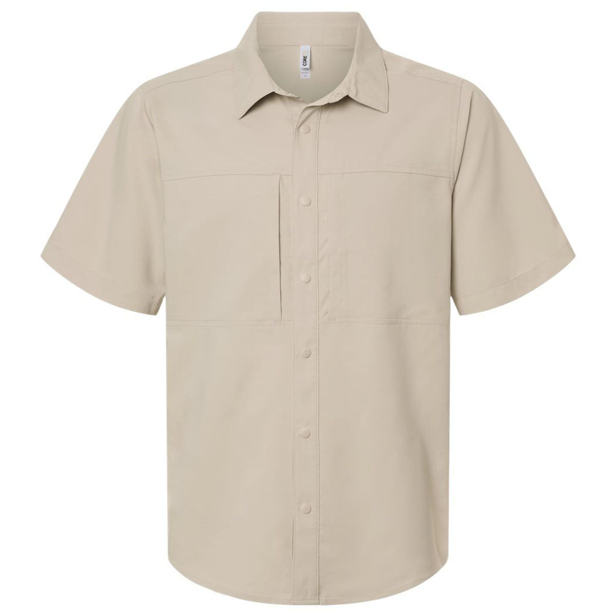 Core 365 Men's Stone UltraUVP Shoreline Short Sleeve Staff Shirt