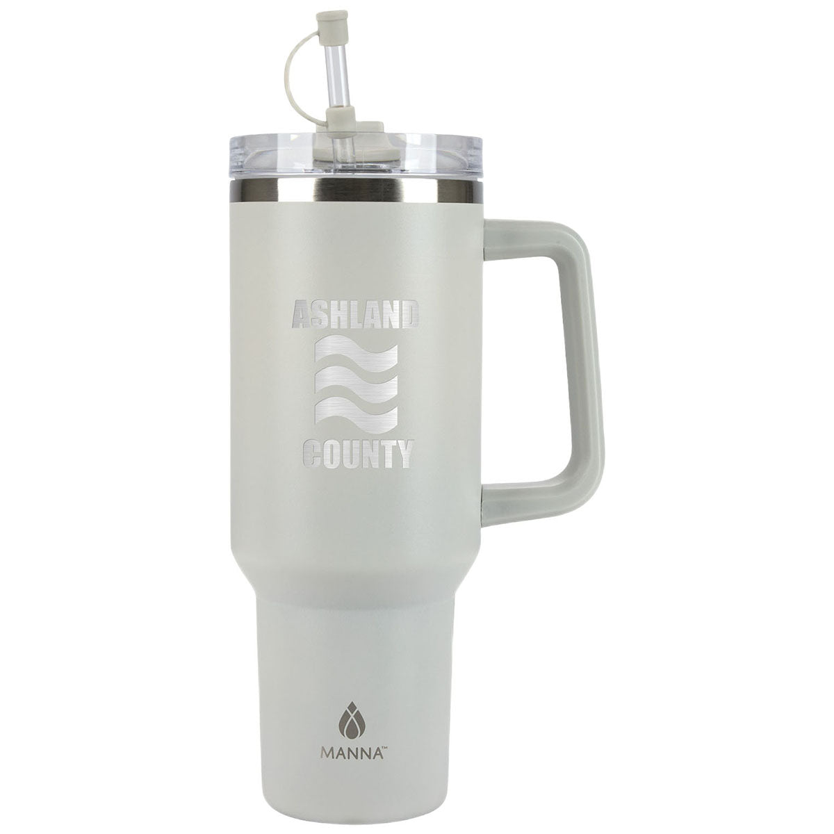 Manna Grey Atlas 40 oz. Double Wall Stainless Steel Travel Tumbler